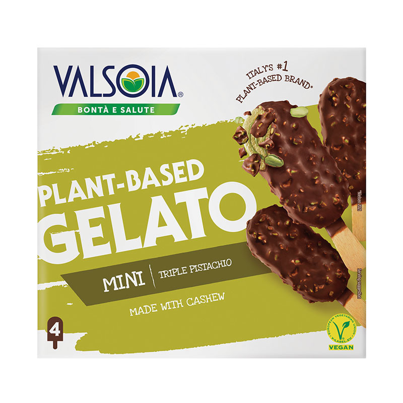 mini bâtonnet glacé vegan valsoia chocolat pistache x4