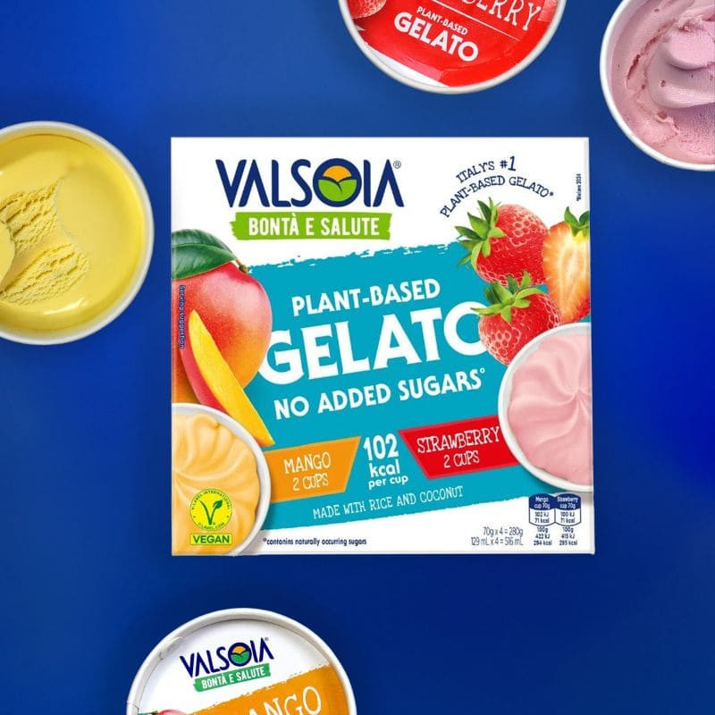 valsoia glace vegan mini pot fraise mangue